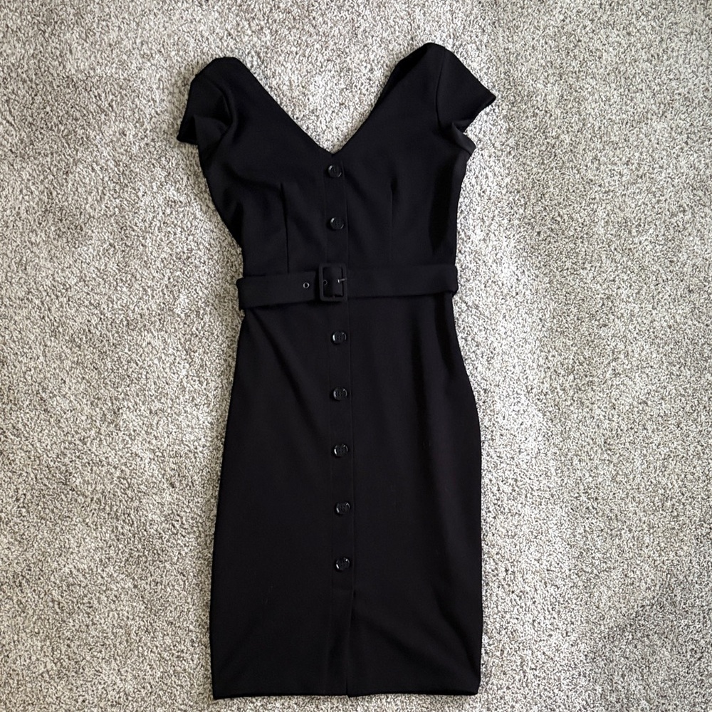 Express Black Button-Down Dress